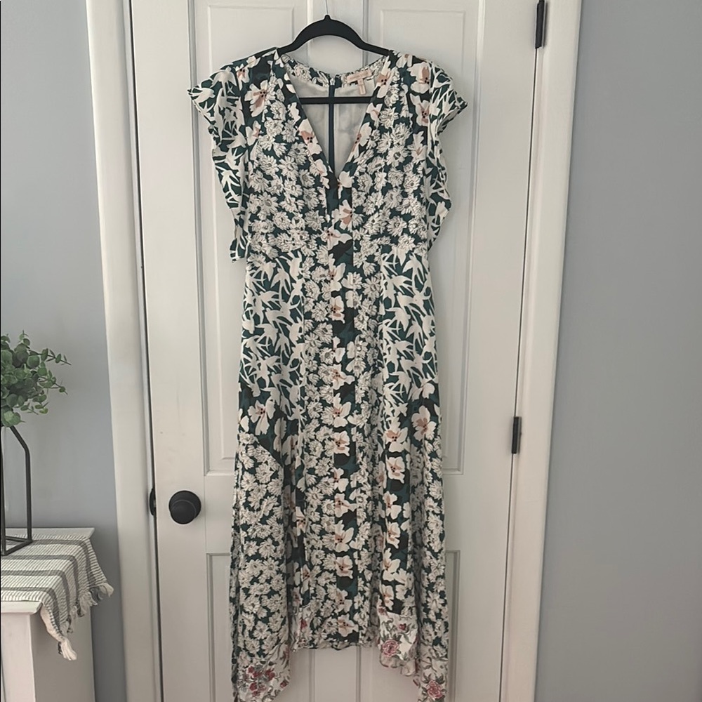 Rebecca Taylor Floral V-Neck Dress